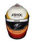 Close-up of the 2022 Chase Elliott #9 ASHOC Energy Racing mini helmet, showcasing the dynamic design and signature details. A limited-edition collectible with COA, perfect for display in any NASCAR fan’s collection. Feel free to contact us for more details or assistance with this item.