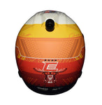 Detailed shot of the signed 2022 Chase Elliott #9 ASHOC Energy Racing mini helmet, with clear views of the ASHOC branding and vibrant colors. This rare collectible is perfect for fans of Chase Elliott and NASCAR, with a COA included. We are happy to assist with any questions about this item.
