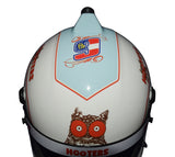 Autographed 2022 Chase Elliott #9 Hooters Racing replica helmet, featuring bold Hooters logos and vibrant colors. A rare collectible with COA, ideal for any NASCAR fan. Makes a perfect gift for collectors. We’re here to help with any questions regarding this exclusive collectible.