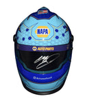Close-up of the 2022 Chase Elliott #9 NAPA Racing mini helmet, showcasing the sleek design and signature details. Ideal for collectors, this limited-edition helmet comes with COA. It’s a great gift for NASCAR enthusiasts. Feel free to contact us for further details about this collectible.