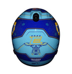 Autographed 2022 Chase Elliott #9 NAPA Racing helmet featuring vibrant blue and yellow colors. A rare collectible with COA, perfect for NASCAR fans and collectors. It’s an excellent gift for racing enthusiasts. We are always here to help with any questions you have regarding this item.