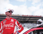 Own this autographed 2022 Denny Hamlin Coca-Cola Racing photo from the Atlanta Motor Speedway, featuring Hamlin on pit road before the race. This 8x10 glossy photo includes a COA and makes a fantastic gift for any NASCAR enthusiast.