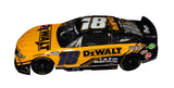 The 2022 Kyle Busch #18 DeWalt Racing Joe Gibbs Final Season diecast car, featuring Kyle Busch's signature obtained through exclusive public and private signings. Comes with a Certificate of Authenticity and a lifetime authenticity guarantee.