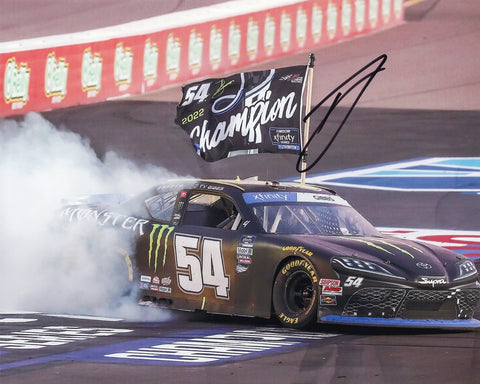 This autographed photo of Ty Gibbs' 2022 Xfinity Series Championship burnout is perfect for fans and collectors. Featuring his victory celebration, it includes a lifetime authenticity guarantee.