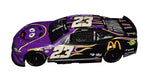 2023 Bubba Wallace #23 McDonald's Racing diecast car with Grimace design, signed by the driver. A rare RCCA Elite 1/24 scale collectible with Certificate of Authenticity.