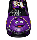 Signed 2023 Bubba Wallace #23 McDonald's Racing "Grimace" diecast car, part of a limited edition of only 223. Perfect for NASCAR fans and collectors.
