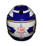 Detailed shot of the 2023 Chase Elliott #9 NAPA Racing mini helmet, focusing on the NAPA branding and Chase Elliott's autograph. A limited-edition collectible with COA, ideal for fans of NASCAR. This mini helmet also makes a great gift. We’re happy to assist with any inquiries.