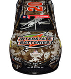 2023 Christopher Bell #20 Interstate Batteries Camo NASCAR Salutes diecast car, signed by Christopher Bell. This collectible includes a Certificate of Authenticity and a lifetime authenticity guarantee. Perfect for any NASCAR memorabilia collection.