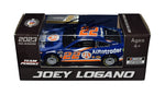 Autographed 2023 Joey Logano #22 Auto Trader Racing Next Gen Mustang diecast car. This collectible, signed through exclusive public and private signings with HOT Pass access, includes a Certificate of Authenticity and a lifetime authenticity guarantee. Ideal gift for NASCAR fans and collectors.