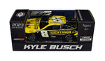 The 2023 Kyle Busch #8 Morgan & Morgan diecast car, featuring Kyle Busch's signature obtained through exclusive public and private signings. Comes with a Certificate of Authenticity and a lifetime authenticity guarantee.
