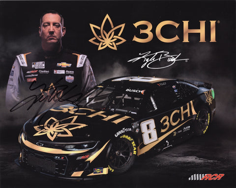 Autographed 8x10 glossy photo of Kyle Busch #8 Richard Childress Racing 3CHI car Official Hero Card. A prized collectible for NASCAR fans, signed and includes COA for authenticity.