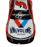 2023 Kyle Larson #5 Valvoline Racing Next Gen Camaro ZL1 diecast car, signed by Kyle Larson. This collectible includes a Certificate of Authenticity and a lifetime authenticity guarantee. Perfect for any NASCAR memorabilia collection.