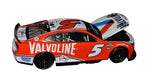 Autographed Kyle Larson #5 Valvoline Racing Next Gen Camaro ZL1 diecast car. Featuring exclusive signing details, a Certificate of Authenticity, and a lifetime authenticity guarantee. A great gift for racing enthusiasts and collectors.