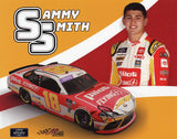 This signed 2023 Sammy Smith hero card shows his #18 Pilot Flying J car from the Xfinity Series. A perfect NASCAR photo collectible for fans of rising racing talent.