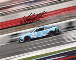 This autographed 2023 Tyler Reddick #45 Jordan Jumpman Coca-Cola 600 photo captures the action of NASCAR at Charlotte Motor Speedway. A must-have collectible for fans.