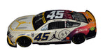 Autographed 2023 Tyler Reddick #45 J Balvin NASCAR diecast. A rare 1/24 scale model from 23XI Racing, with vibrant J Balvin designs. Limited to 588, comes with COA.