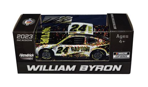 Autographed William Byron #24 Raptor Racing Las Vegas Win diecast car. Featuring exclusive signing details, a Certificate of Authenticity, and a lifetime authenticity guarantee. A great gift for racing enthusiasts and collectors.
