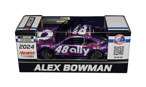 2024 Alex Bowman #48 Ally Racing Next Gen Camaro diecast car, signed by Alex Bowman. This collectible includes a Certificate of Authenticity and a lifetime authenticity guarantee. Perfect for any NASCAR memorabilia collection.