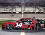 Autographed 2024 Chase Briscoe Daytona 500 race photo. This 9x11 inch signed glossy image from Stewart-Haas Racing’s final season includes a COA, making it a valuable addition to any NASCAR collection and a great gift for fans.
