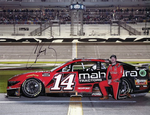 Autographed 2024 Chase Briscoe Daytona 500 race photo. This 9x11 inch signed glossy image from Stewart-Haas Racing’s final season includes a COA, making it a valuable addition to any NASCAR collection and a great gift for fans.