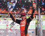 Own a piece of NASCAR history with this autographed 2024 Chase Elliott Texas Win photo. Featuring Elliott in an iconic Victory Lane celebration pose, this glossy 8x10 print is backed by a lifetime guarantee on authenticity, making it a perfect gift for passionate NASCAR fans.