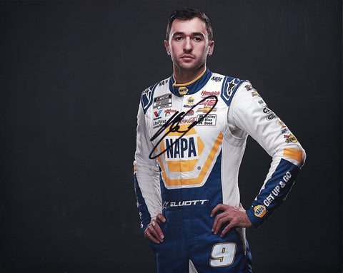 AUTOGRAPHED 2024 Chase Elliott #9 NAPA Racing MEDIA DAY POSE Signed 8x10 Inch NASCAR Glossy Photo with COA