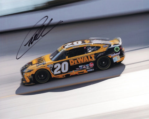 This autographed 8x10 photo features Christopher Bell’s #20 DeWalt Toyota car at the 2024 Bristol Race, capturing the intensity of NASCAR’s high-stakes action. A must-have for fans and collectors alike, it includes a Certificate of Authenticity.