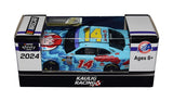 Autographed 2024 Daniel Suárez #14 Wendy’s Camaro Xfinity Series 1/64 diecast car. Limited edition signed model with COA, perfect for NASCAR fans and collectors.
