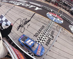 This striking autographed photo of Denny Hamlin from 2024 captures the excitement of his Bristol Win celebration with the checkered flag. Measuring 8x10 inches, it includes a Certificate of Authenticity, making it an ideal keepsake for any racing enthusiast and collector.