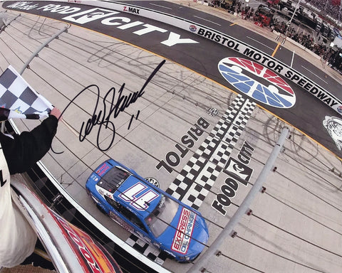 This striking autographed photo of Denny Hamlin from 2024 captures the excitement of his Bristol Win celebration with the checkered flag. Measuring 8x10 inches, it includes a Certificate of Authenticity, making it an ideal keepsake for any racing enthusiast and collector.