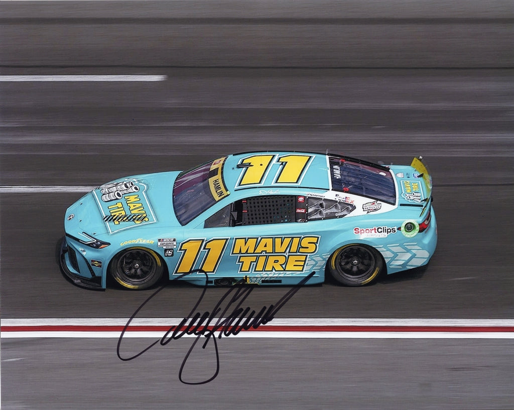 Autographed 2024 Denny Hamlin #11 Mavis Tire Racing Photo with COA ...