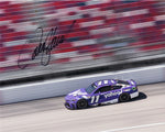This vibrant signed photo of Denny Hamlin at Darlington Raceway features the #11 Yahoo Racing car in action. An 8x10 inch glossy print, it's an ideal addition to any NASCAR collection, backed by a lifetime guarantee on authenticity for peace of mind.