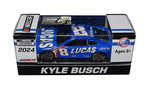 Autographed 2024 Kyle Busch #8 Lucas Oil Camaro 1/64 diecast car from Richard Childress Racing, featuring detailed design and COA. A must-have for NASCAR fans.