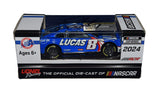 Limited edition 2024 Kyle Busch #8 Lucas Oil Camaro 1/64 diecast car with signature. A collectible model with Certificate of Authenticity, ideal for NASCAR collectors.