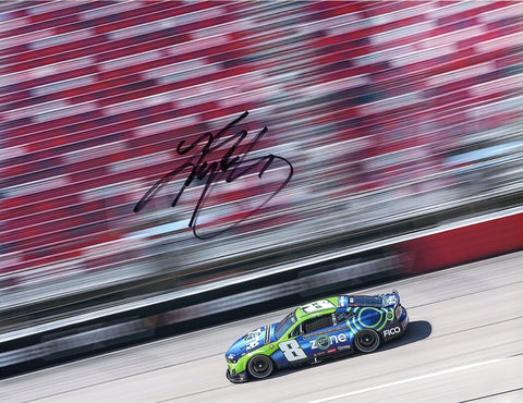 This autographed 2024 Kyle Busch #8 Zone Camaro Darlington Raceway photo captures Busch in action at the famous track. Signed by Busch and comes with a Certificate of Authenticity (COA). A must-have for NASCAR collectors and a perfect gift for racing fans.