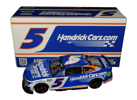 Autographed 2024 Kyle Larson #5 Charlotte Coca-Cola 600 INDY DOUBLE diecast car. This collectible, signed through exclusive public and private signings with HOT Pass access, includes a Certificate of Authenticity and a lifetime authenticity guarantee. Ideal gift for NASCAR fans and collectors.