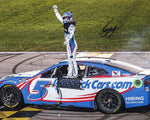 Celebrate NASCAR's unforgettable moments with this autographed 8x10 inch photo of Kyle Larson's #5 Hendrick Cars Racing Kansas Win from 2024. Known for the "Closest Cup Finish," this signed photo is perfect for collectors and fans alike.