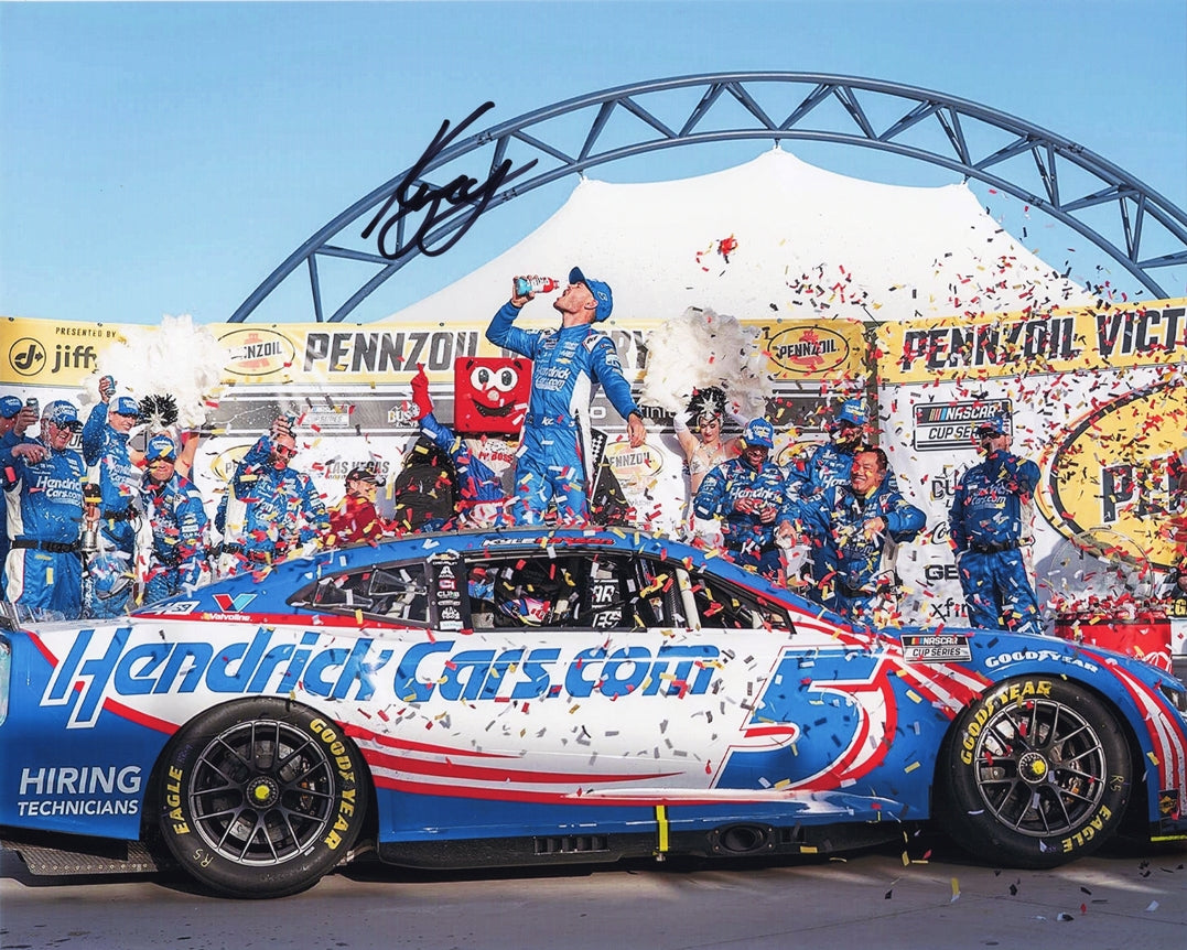 Autographed Kyle Larson 2024 Las Vegas Win 8x10 Inch NASCAR Photo COA ...