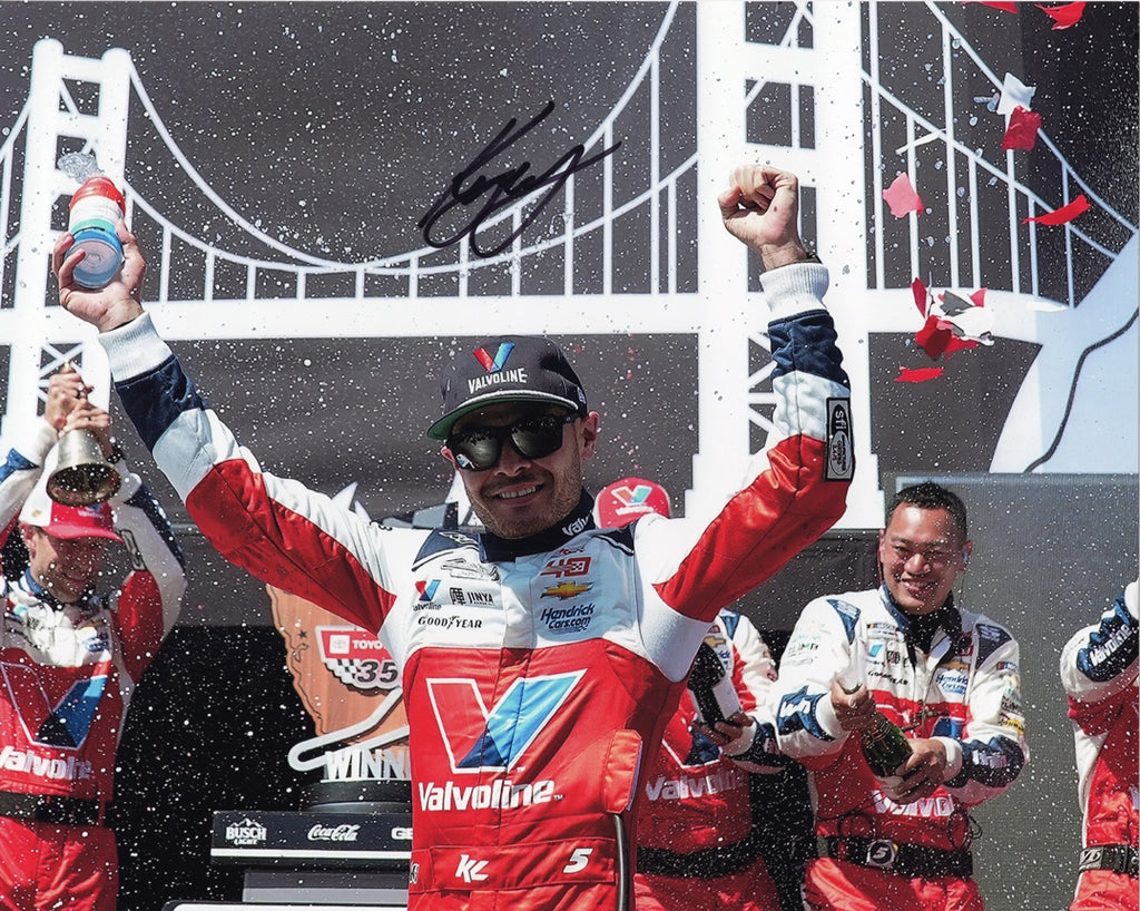 Autographed Kyle Larson 2024 Sonoma Win 8x10 Inch NASCAR Photo COA ...