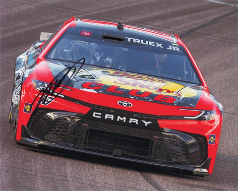 Autographed 8x10 glossy photo of Martin Truex Jr. at Phoenix Raceway in his final season with Bass Pro Shops Racing. Signed by Truex and includes a Certificate of Authenticity (COA), a must-have for NASCAR fans.