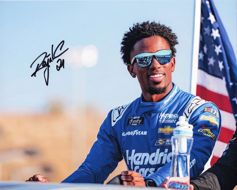 Limited-edition signed 2024 Rajah Caruth Driver Introductions 8x10 photo, featuring the American Flag and Certificate of Authenticity. A great addition for collectors, backed by lifetime authenticity guarantee.