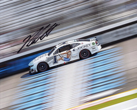 Autographed 2024 Ross Chastain #1 Jockey Racing See-Through Car 8x10 photo from Richmond Raceway. Signed by Chastain and authenticated with a Certificate of Authenticity (COA), perfect for NASCAR collectors or fans.