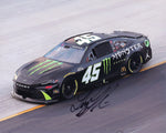 Autographed 2024 Tyler Reddick #45 Monster Toyota photo from the Bristol race, signed by Reddick and the 23XI Racing team, with Certificate of Authenticity (COA) ensuring authenticity and value.