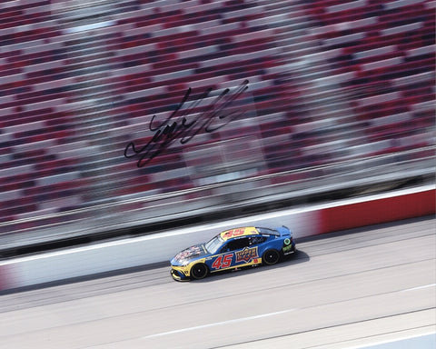 Autographed 2024 Tyler Reddick #45 Upper Deck Toyota Darlington Throwback car photo. The 8x10 inch glossy image features Reddick in his throwback car for 23XI Racing, signed with COA.