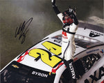 Relive the Victory Celebration of the Daytona 500 with this autographed William Byron #24 Axalta Racing Daytona 500 Win signed 8x10 inch glossy NASCAR photo. Perfect gift for any NASCAR fan. Limited stock!