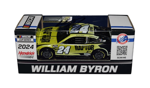 AUTOGRAPHED 2024 William Byron #24 Raptor (Next Gen Camaro) Hendrick Motorsports Action 1/64 Scale NASCAR Diecast Car with COA