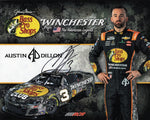 Autographed 2025 Austin Dillon hero card featuring the #3 Bass Pro Shops WINCHESTER car from Richard Childress Racing. A must-have 8x10 NASCAR photo collectible with COA.