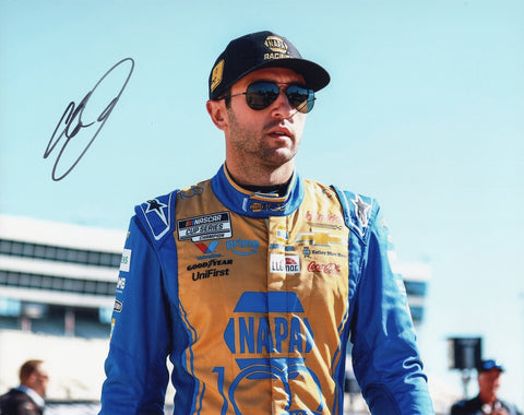 Autographed 8x10 glossy NASCAR photo featuring Chase Elliott’s #9 NAPA 100th Anniversary at Texas Motor Speedway in 2025. Includes a COA and is an excellent collector’s item or gift for fans of Elliott or Hendrick Motorsports.