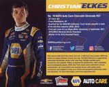 Signed 2025 Christian Eckes NASCAR Craftsman Truck Series hero card featuring the #19 NAPA Racing truck. Includes COA and makes a great gift for racing fans.
