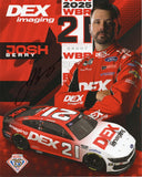 Autographed 2025 hero card photo of Josh Berry’s #21 Dex Imaging Ford Mustang, celebrating Wood Brothers Racing’s 75th year. A sharp 8x10 collectible that makes a great gift. Includes Certificate of Authenticity. We are always here to help with any questions about your NASCAR memorabilia.